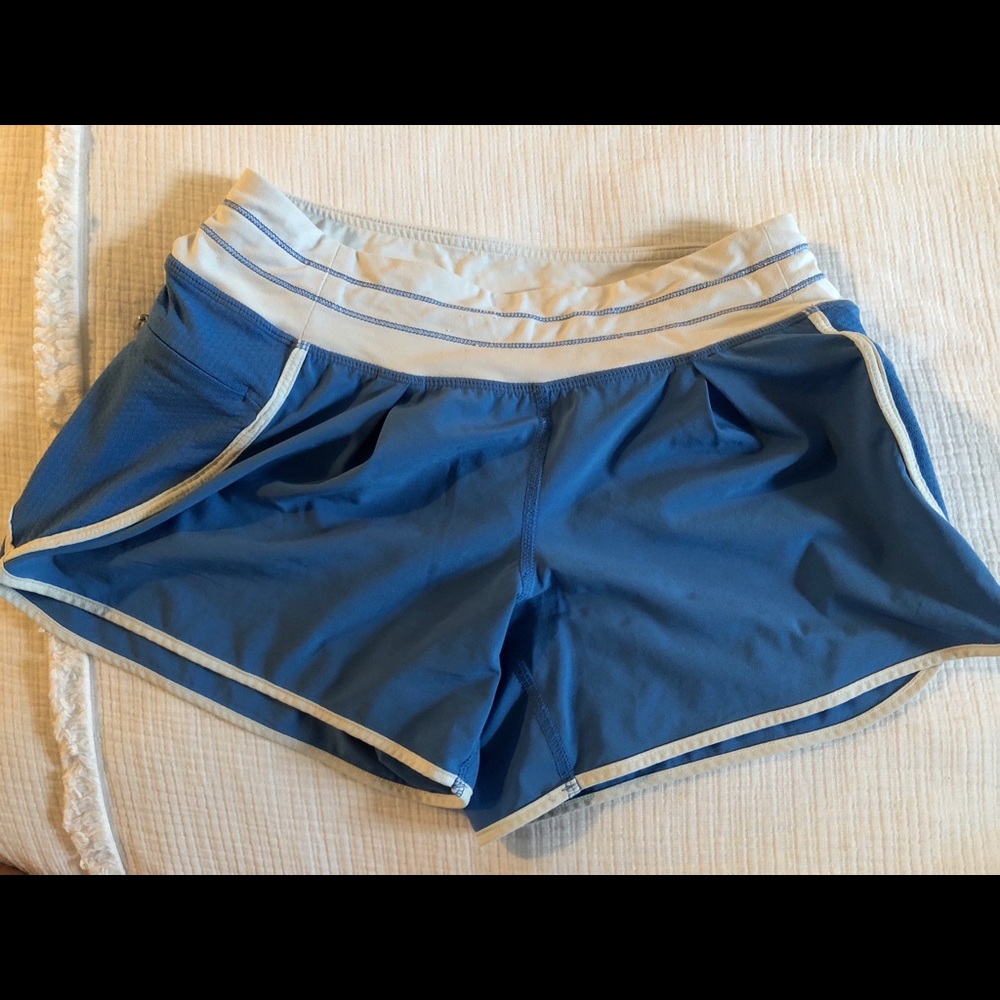 blue lulu lemon shorts